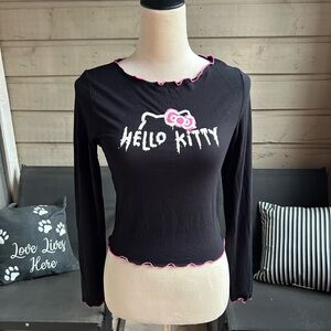 Hello Kitty Black Long Sleeve Top